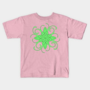 Abstract Doodle Flower Kids T-Shirt